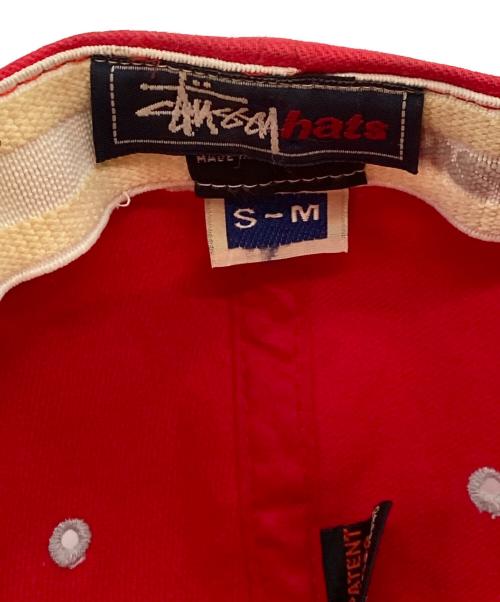 stussy（ステューシー）stussy (ステューシー) 90sキャップ レッド サイズ:S-Mの古着・服飾アイテム
