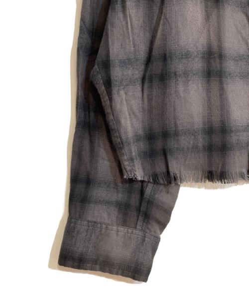 AP STUDIO（エーピーストゥディオ）AP STUDIO (エーピーストゥディオ) クロップドチェックシャツ ブラック サイズ:不明の古着・服飾アイテム