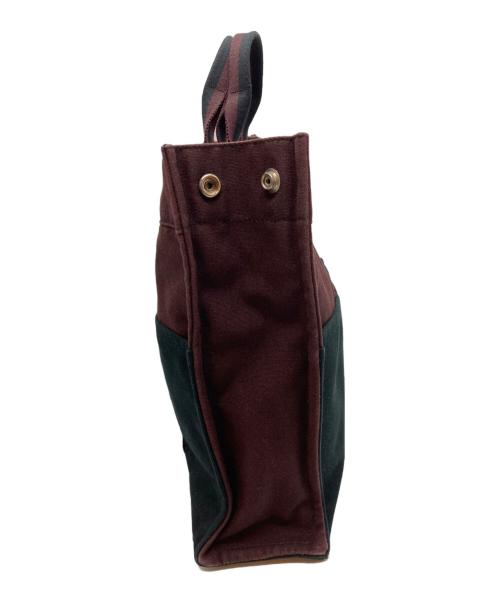 HERMES（エルメス）HERMES (エルメス) トートバッグ ブラック×ボルドーの古着・服飾アイテム