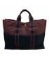 HERMES (エルメス) トートバッグ ブラック×ボルドー：15000円