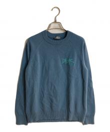 Christian Dior（クリスチャン ディオール）の古着「ロゴカシミヤニット」｜スカイブルー