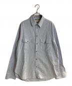 GUCCIグッチ）の古着「カッターシャツ」｜スカイブルー