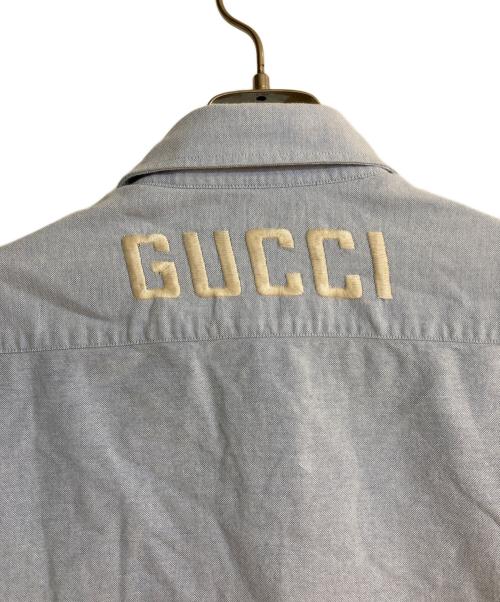 GUCCI（グッチ）GUCCI (グッチ) カッターシャツ スカイブルー サイズ:４8の古着・服飾アイテム