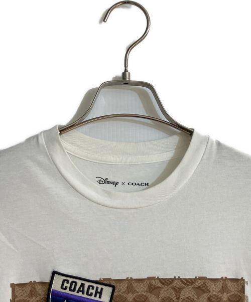 DISNEY（ディズニー）Disney (ディズニー) COACH (コーチ) ワッペンデザインtシャツ ホワイト サイズ:XSの古着・服飾アイテム
