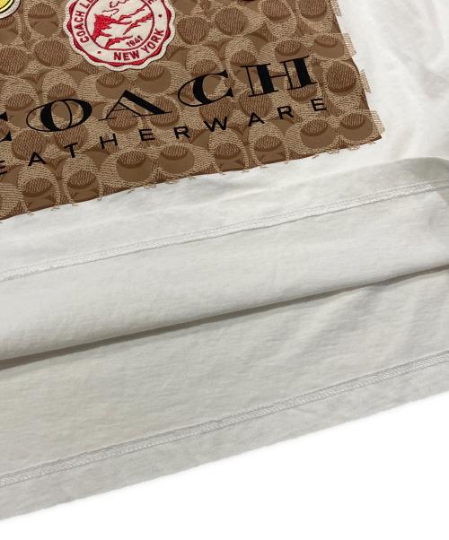 DISNEY（ディズニー）Disney (ディズニー) COACH (コーチ) ワッペンデザインtシャツ ホワイト サイズ:XSの古着・服飾アイテム