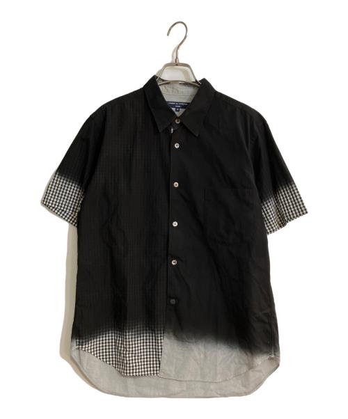 COMME des GARCONS HOMME（コムデギャルソン オム）COMME des GARCONS HOMME (コムデギャルソン オム) グラデーション染加工半袖シャツ ブラック サイズ:Sの古着・服飾アイテム