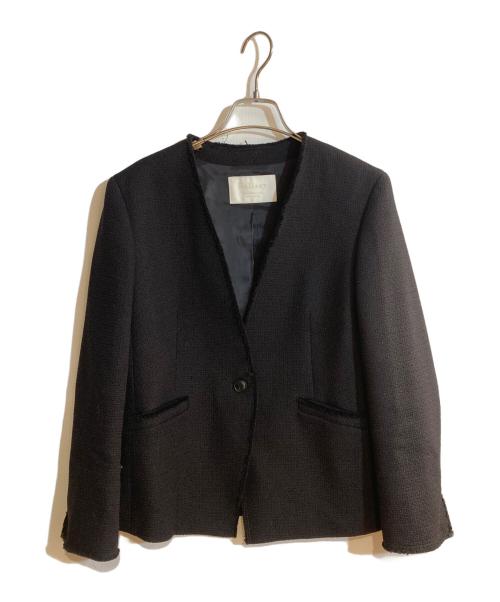 BALLSEY（ボールジィ）BALLSEY (ボールジィ) グラニーツイード Vカラージャケット ブラック サイズ:36の古着・服飾アイテム