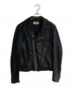 eYe COMME des GARCONS JUNYAWATANABE MANアイ コム デ ギャルソン ジュンヤ ワタナベ マン）の古着「コーティングコットン ダブルライダースジャケット」｜ブラック