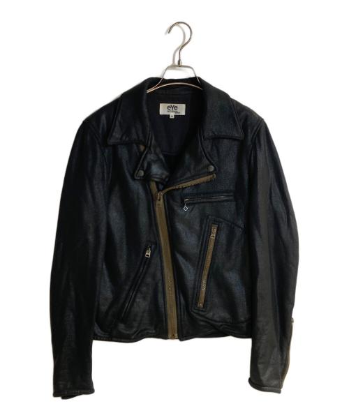 eYe COMME des GARCONS JUNYAWATANABE MAN（アイ コム デ ギャルソン ジュンヤ ワタナベ マン）eYe COMME des GARCONS JUNYAWATANABE MAN (アイ コム デ ギャルソン ジュンヤ ワタナベ マン) コーティングコットン ダブルライダースジャケット ブラック サイズ:Sの古着・服飾アイテム
