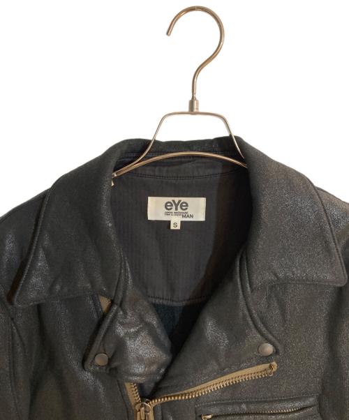 eYe COMME des GARCONS JUNYAWATANABE MAN（アイ コム デ ギャルソン ジュンヤ ワタナベ マン）eYe COMME des GARCONS JUNYAWATANABE MAN (アイ コム デ ギャルソン ジュンヤ ワタナベ マン) コーティングコットン ダブルライダースジャケット ブラック サイズ:Sの古着・服飾アイテム