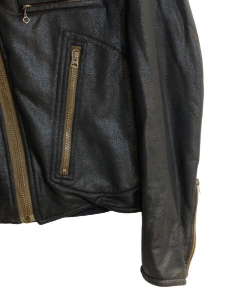 eYe COMME des GARCONS JUNYAWATANABE MAN（アイ コム デ ギャルソン ジュンヤ ワタナベ マン）eYe COMME des GARCONS JUNYAWATANABE MAN (アイ コム デ ギャルソン ジュンヤ ワタナベ マン) コーティングコットン ダブルライダースジャケット ブラック サイズ:Sの古着・服飾アイテム