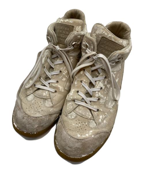 Maison Martin Margiela (22)（メゾンマルタンマルジェラ22）Maison Martin Margiela (22) (メゾンマルタンマルジェラ22) ペンキ加工ハイカットジャーマントレーナー ホワイト サイズ:43の古着・服飾アイテム