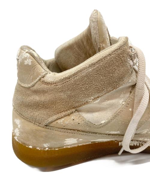 Maison Martin Margiela (22)（メゾンマルタンマルジェラ22）Maison Martin Margiela (22) (メゾンマルタンマルジェラ22) ペンキ加工ハイカットジャーマントレーナー ホワイト サイズ:43の古着・服飾アイテム