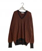 LANVINランバン）の古着「オーバーサイズカシミヤVネックニット」｜ブラック
