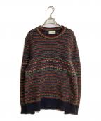 WALES BONNERウェールズボナー）の古着「ウールクルーネックニット」｜ネイビー