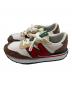 NEW BALANCE (ニューバランス) CASABLANCA (カサブランカ) スニーカー ホワイト×レッド サイズ:27：8000円