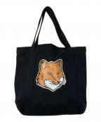 maison kitsuneメゾンキツネ）の古着「24SSフォックスヘッドプリントハンドバッグ」｜ブラック