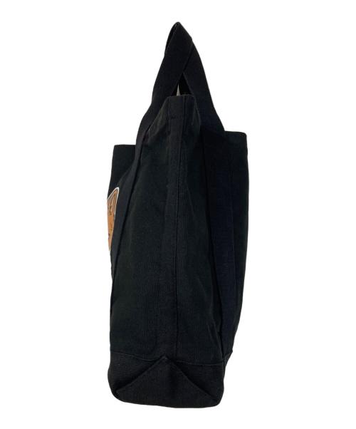 maison kitsune（メゾンキツネ）maison kitsune (メゾンキツネ) 24SSフォックスヘッドプリントハンドバッグ ブラックの古着・服飾アイテム