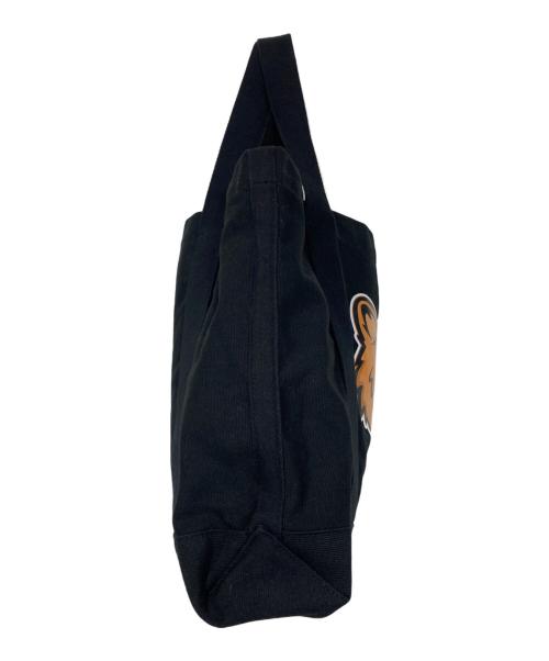 maison kitsune（メゾンキツネ）maison kitsune (メゾンキツネ) 24SSフォックスヘッドプリントハンドバッグ ブラックの古着・服飾アイテム