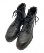 W.Hダブルエイチ）の古着「フンシャルカーフ コンバットブーツ オール丸管モデル」｜ブラック