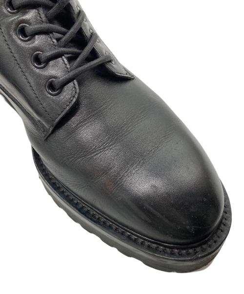 W.H（ダブルエイチ）W.H (ダブルエイチ) フンシャルカーフ コンバットブーツ オール丸管モデル ブラック サイズ:8の古着・服飾アイテム