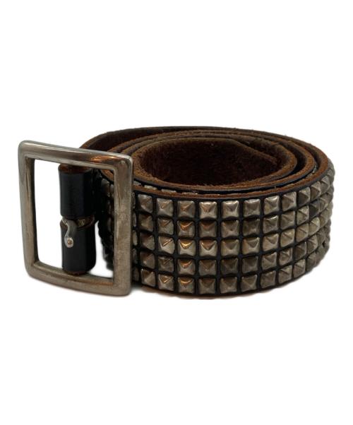 htc（エイチティーシー）htc (エイチティーシー) ５連ピラミッドスタッズベルト サイズ:36の古着・服飾アイテム