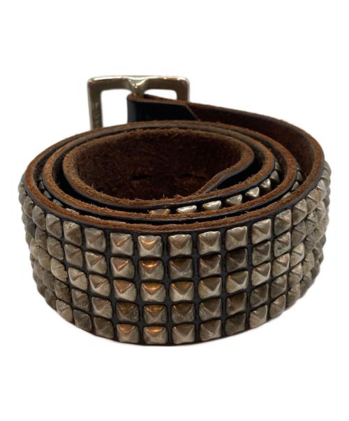 htc（エイチティーシー）htc (エイチティーシー) ５連ピラミッドスタッズベルト サイズ:36の古着・服飾アイテム