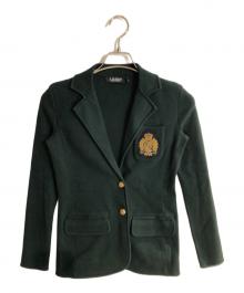 LAUREN RALPH LAUREN（ローレンラルフローレン）の古着「金ボタンニットジャケット」｜グリーン