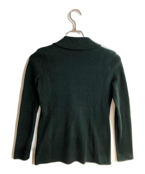 LAUREN RALPH LAUREN（ローレンラルフローレン）LAUREN RALPH LAUREN (ローレンラルフローレン) 金ボタンニットジャケット グリーン サイズ:XXS(150cm)の古着・服飾アイテム