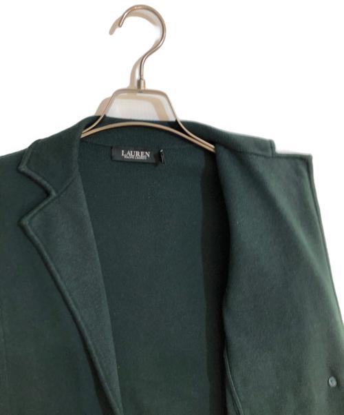 LAUREN RALPH LAUREN（ローレンラルフローレン）LAUREN RALPH LAUREN (ローレンラルフローレン) 金ボタンニットジャケット グリーン サイズ:XXS(150cm)の古着・服飾アイテム