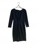 Pinky & Dianneピンキーアンドダイアン）の古着「クロスタックジャージワンピース」｜ブラック