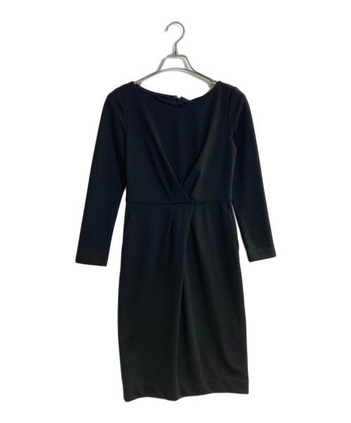 Pinky & Dianne（ピンキーアンドダイアン）Pinky & Dianne (ピンキーアンドダイアン) クロスタックジャージワンピース ブラック サイズ:36 未使用品の古着・服飾アイテム