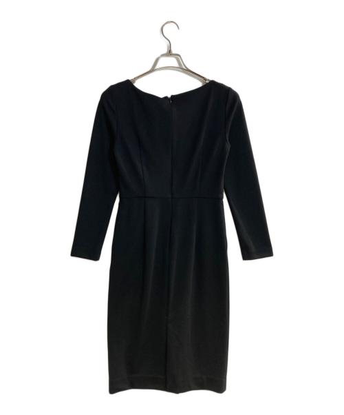 Pinky & Dianne（ピンキーアンドダイアン）Pinky & Dianne (ピンキーアンドダイアン) クロスタックジャージワンピース ブラック サイズ:36 未使用品の古着・服飾アイテム