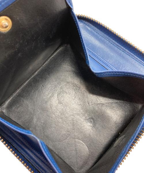 COMME des GARCONS（コムデギャルソン）COMME des GARCONS (コムデギャルソン) ラウンドファスナー財布 ブルーの古着・服飾アイテム