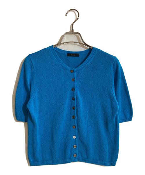 allureville（アルアバイル）allureville (アルアバイル) ハイゲージペーパーヤーンカーディガン ブルー サイズ:2の古着・服飾アイテム