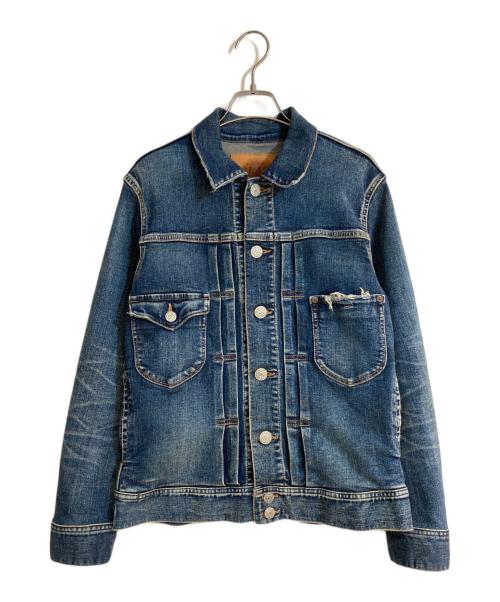 TMT（ティーエムティー）TMT (ティーエムティー) HYBRID-STRETCH DENIM JACKET ブルー サイズ:Sの古着・服飾アイテム