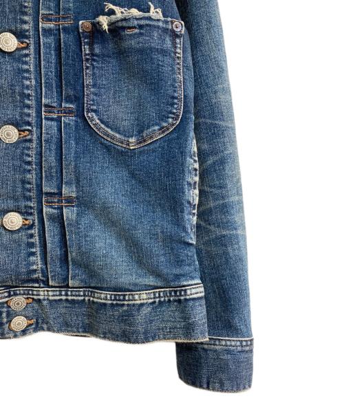 TMT（ティーエムティー）TMT (ティーエムティー) HYBRID-STRETCH DENIM JACKET ブルー サイズ:Sの古着・服飾アイテム