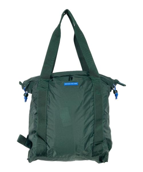 BEYOND THE VINES（ビヨンド ザ バインズ）BEYOND THE VINES (ビヨンド ザ バインズ) 折り畳みトートバッグ グリーンの古着・服飾アイテム