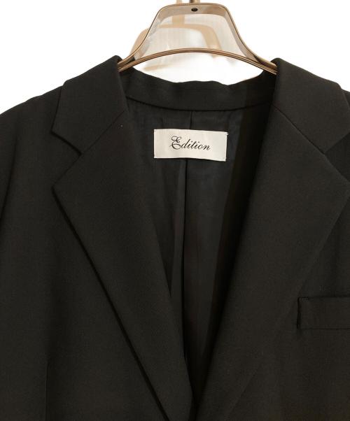 edition（エディション）edition (エディション) ウールライク オーバーサイズドジャケット ブラック サイズ:34の古着・服飾アイテム