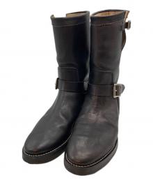 CUSHMAN（クッシュマン）の古着「OILED LEATHER ENGINEER BOOTS」｜ブラック