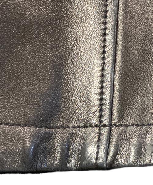 PRADA SPORTS（プラダスポーツ）PRADA SPORTS (プラダスポーツ) レザーウール切替ダブルジップジャケット ブラック サイズ:42の古着・服飾アイテム
