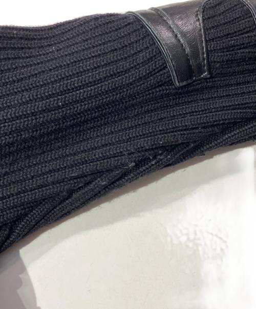 PRADA SPORTS（プラダスポーツ）PRADA SPORTS (プラダスポーツ) レザーウール切替ダブルジップジャケット ブラック サイズ:42の古着・服飾アイテム
