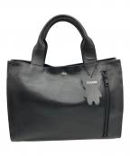 DECADEディケイド）の古着「Water Proof Cow Lether Middle Tote Bag」｜ブラック