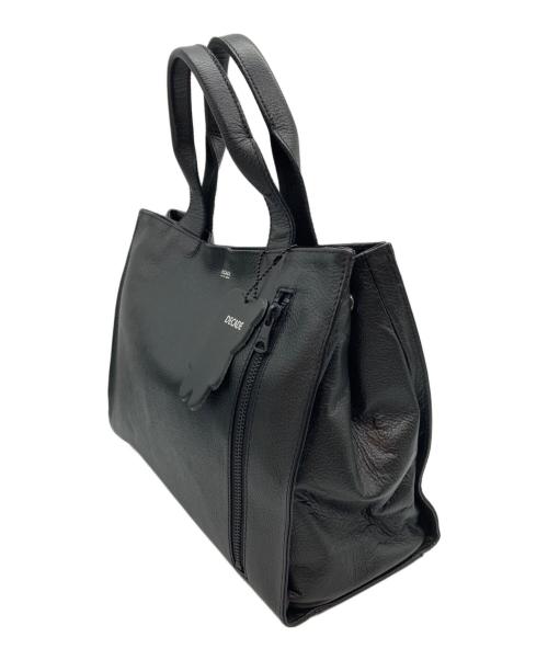 DECADE（ディケイド）DECADE (ディケイド) Water Proof Cow Lether Middle Tote Bag ブラックの古着・服飾アイテム