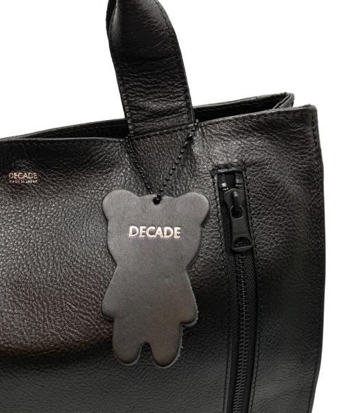 DECADE（ディケイド）DECADE (ディケイド) Water Proof Cow Lether Middle Tote Bag ブラックの古着・服飾アイテム
