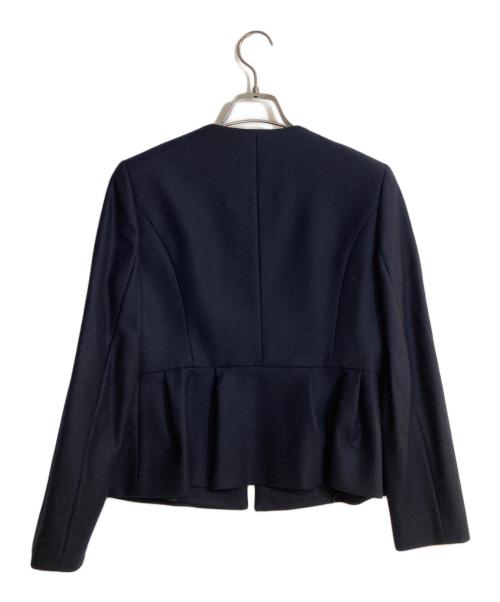 ANAYI（アナイ）ANAYI (アナイ) ウールツイルジャージペプラムジャケット ネイビー サイズ:Mの古着・服飾アイテム