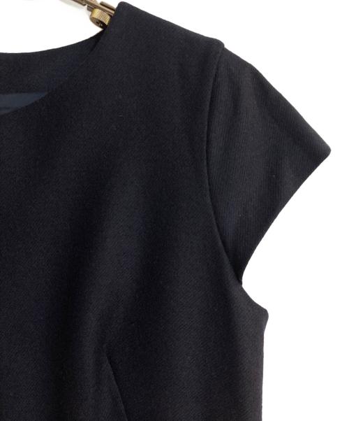 ANAYI（アナイ）ANAYI (アナイ) ウールツイルジャージフレアワンピース ネイビー サイズ:Mの古着・服飾アイテム