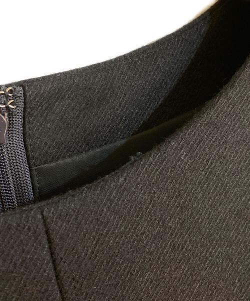 ANAYI（アナイ）ANAYI (アナイ) ウールツイルジャージフレアワンピース ネイビー サイズ:Mの古着・服飾アイテム