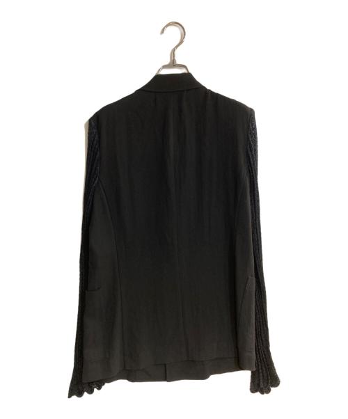tricot COMME des GARCONS（トリココムデギャルソン）tricot COMME des GARCONS (トリココムデギャルソン) 袖レース3Ｂジャケット ブラック サイズ:不明の古着・服飾アイテム