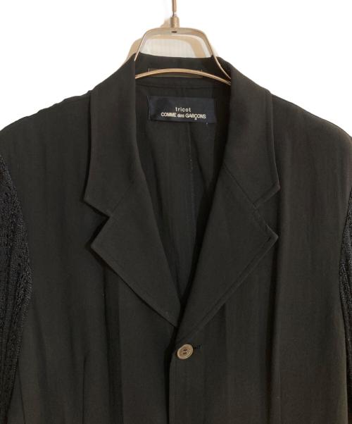 tricot COMME des GARCONS（トリココムデギャルソン）tricot COMME des GARCONS (トリココムデギャルソン) 袖レース3Ｂジャケット ブラック サイズ:不明の古着・服飾アイテム